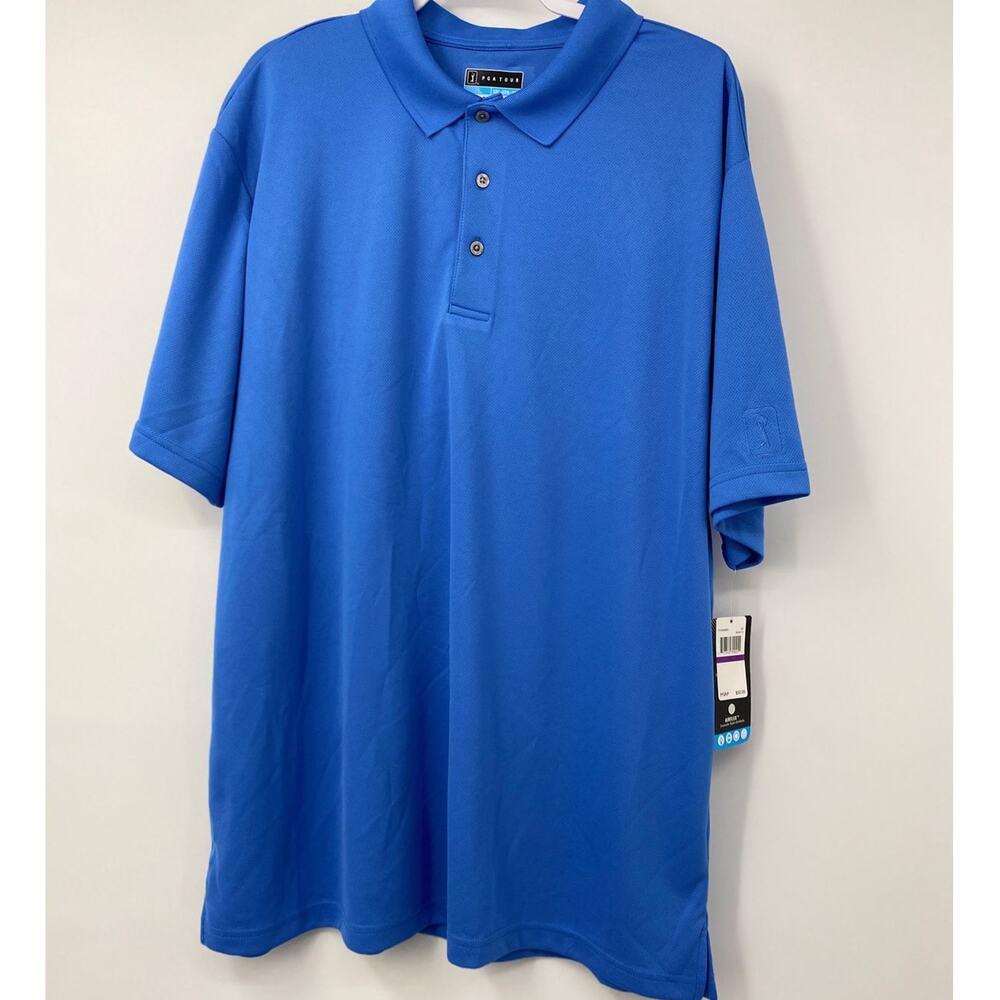 PGA Tour Airflux Mens Blue Polo Shirt Top NEW Size XXL